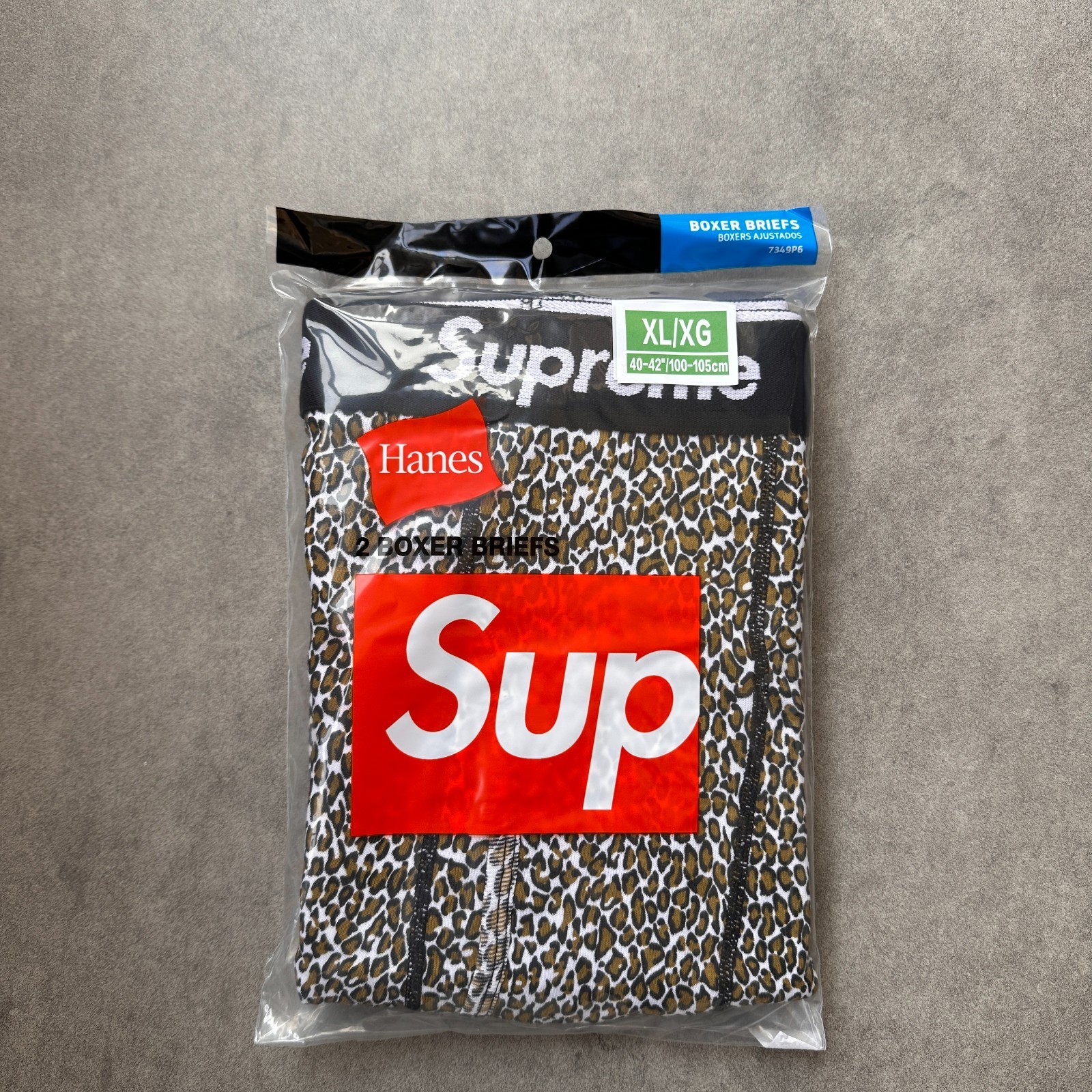 Supreme Men's Leopard Print Boxer Shorts, 2-Pack, Streetwear