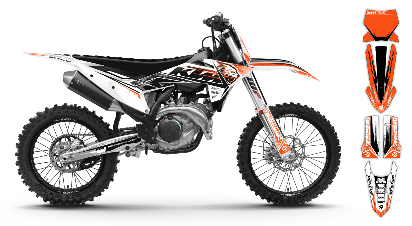 Graphic Kit KTM SX SXF 2025 125 150 250 300 350 450 Decals Stickers