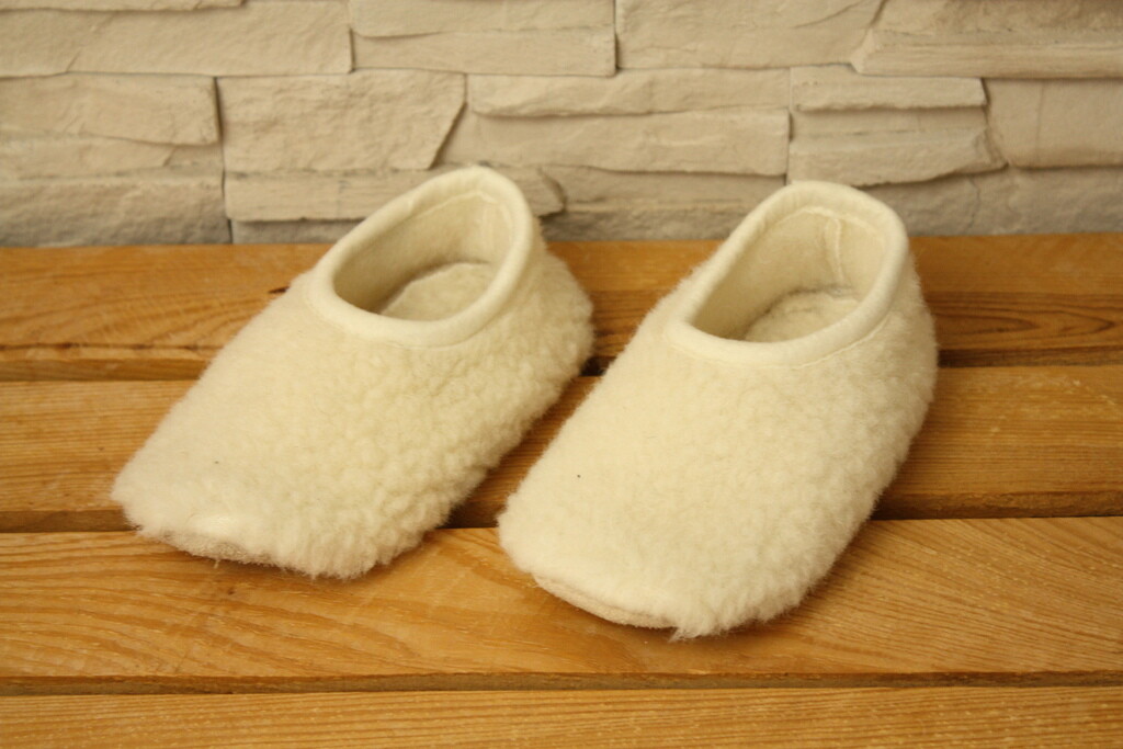 WOOLEN Children’s ballerinas Baby wool slippers WOOLMARK