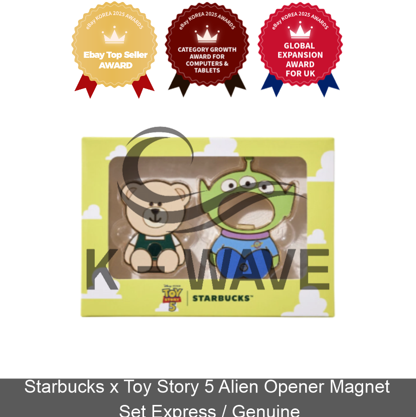 Starbucks x Toy Story 5 Alien Opener Magnet Set Express / originale