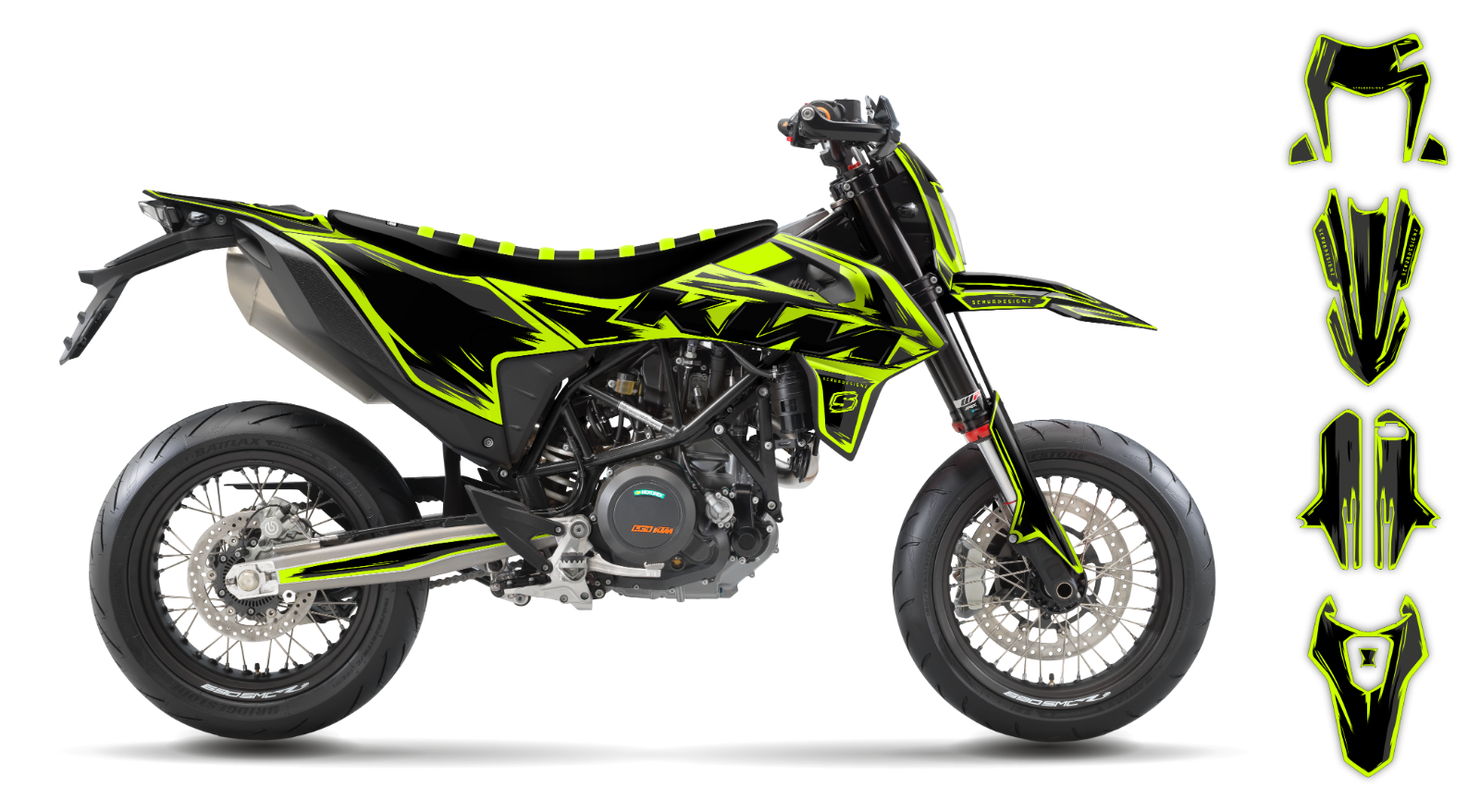 KTM graphics SMC-R 690 2019 2020 2021 2022 2023 SCRUB decals stickers Supermoto
