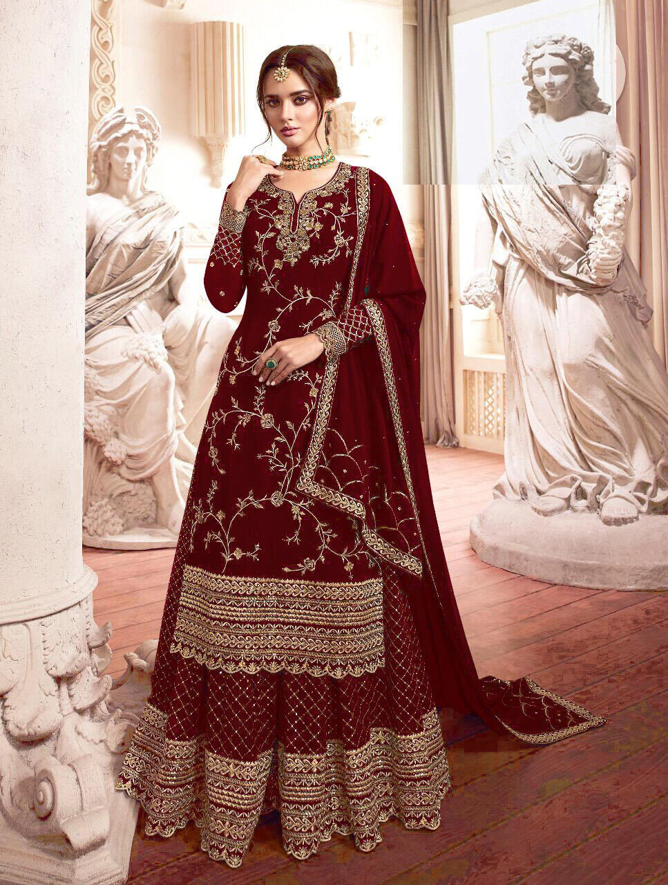 Tuta Bollywood indiano Kameez Salwar festa donna abito Anarkali pakistano - Foto 50 di 85