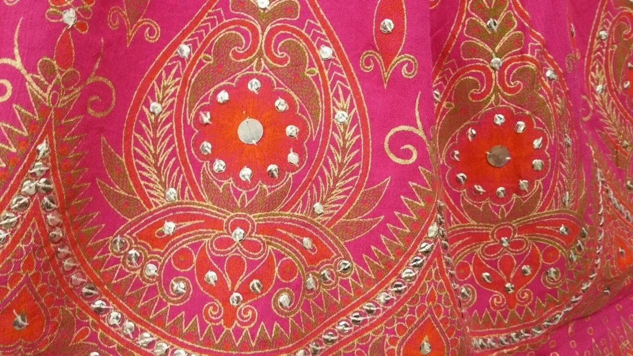 Women's Skirt Sequin Crinkle Handmade Gypsy Long Lehenga Hippie Boho Maxi Skirts - Bild 29 von 30