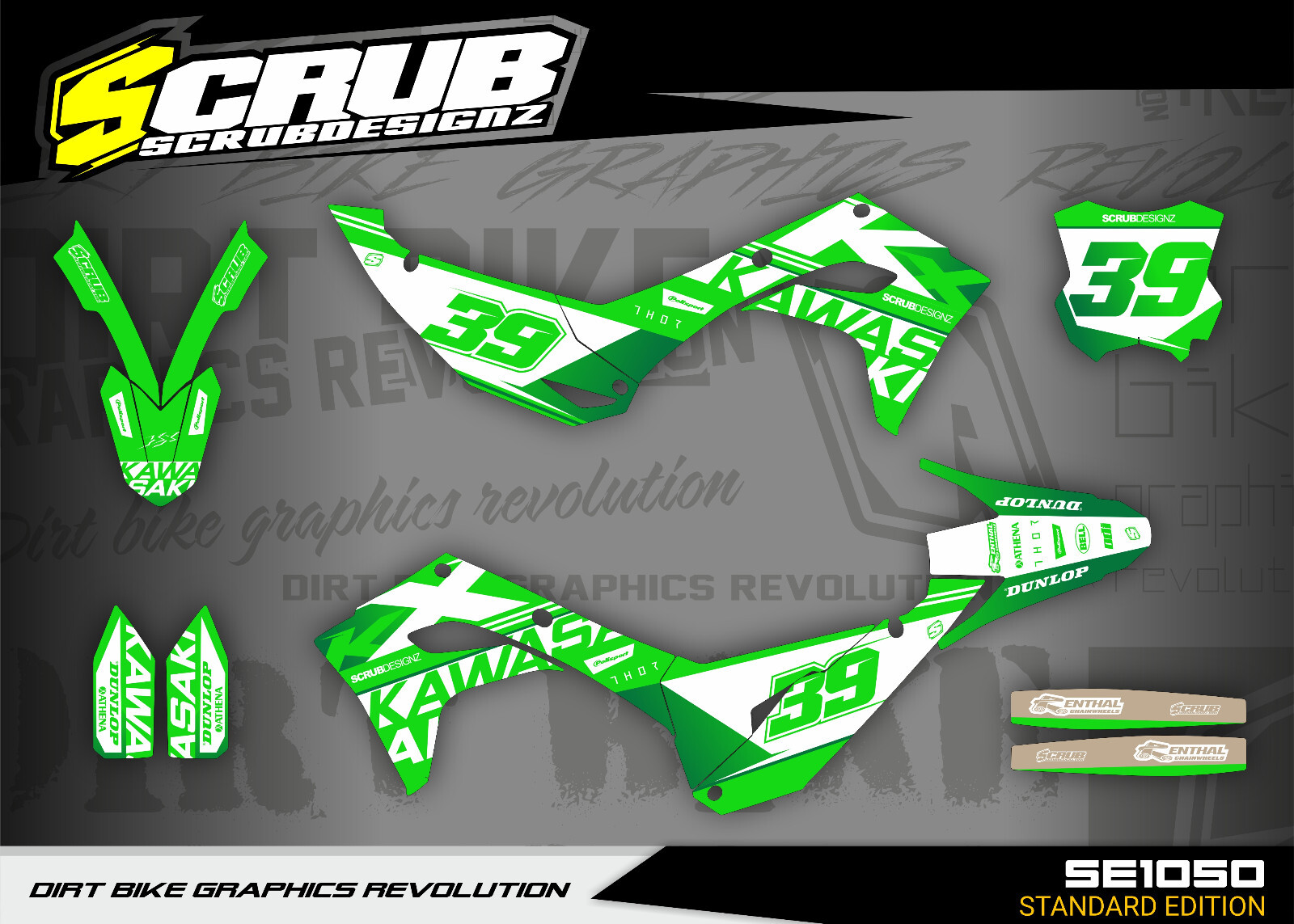 Graphics Kawasaki KX450 KX 450 2024 2025 + KX250 2025 Stickers Decals KX450X