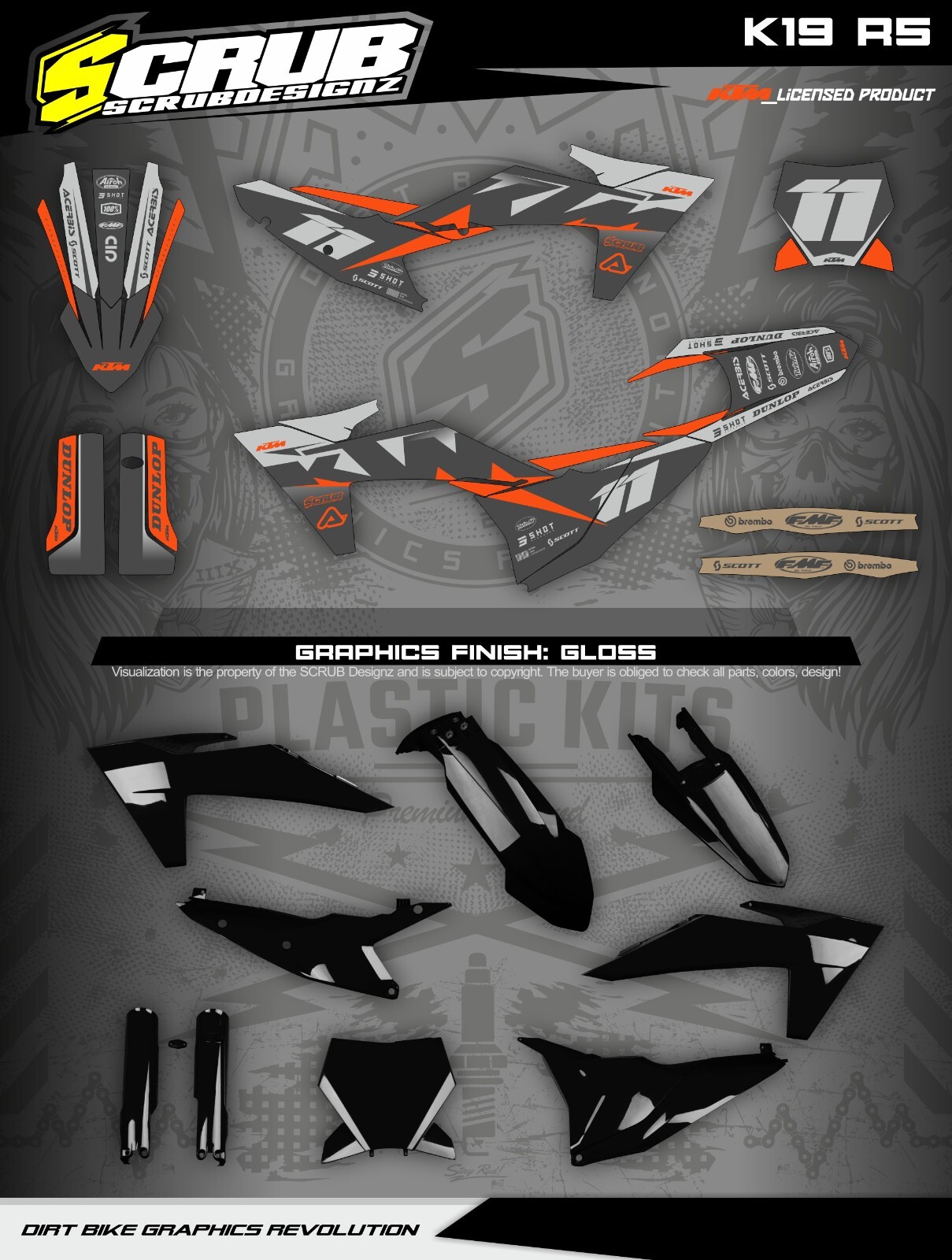 Plastics + Graphics KTM 2023 2024 XC XC-F SX SX-F
