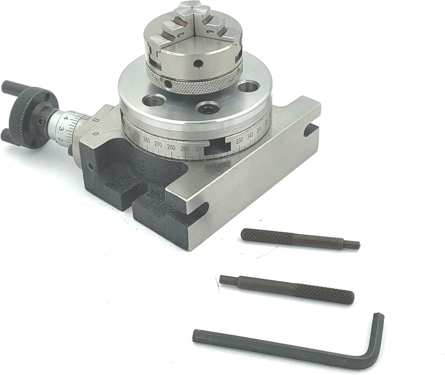3" / 80 mm normaler Drehtisch mit kleinen Spannfuttern und Rückenplatte - Bild 16 von 21