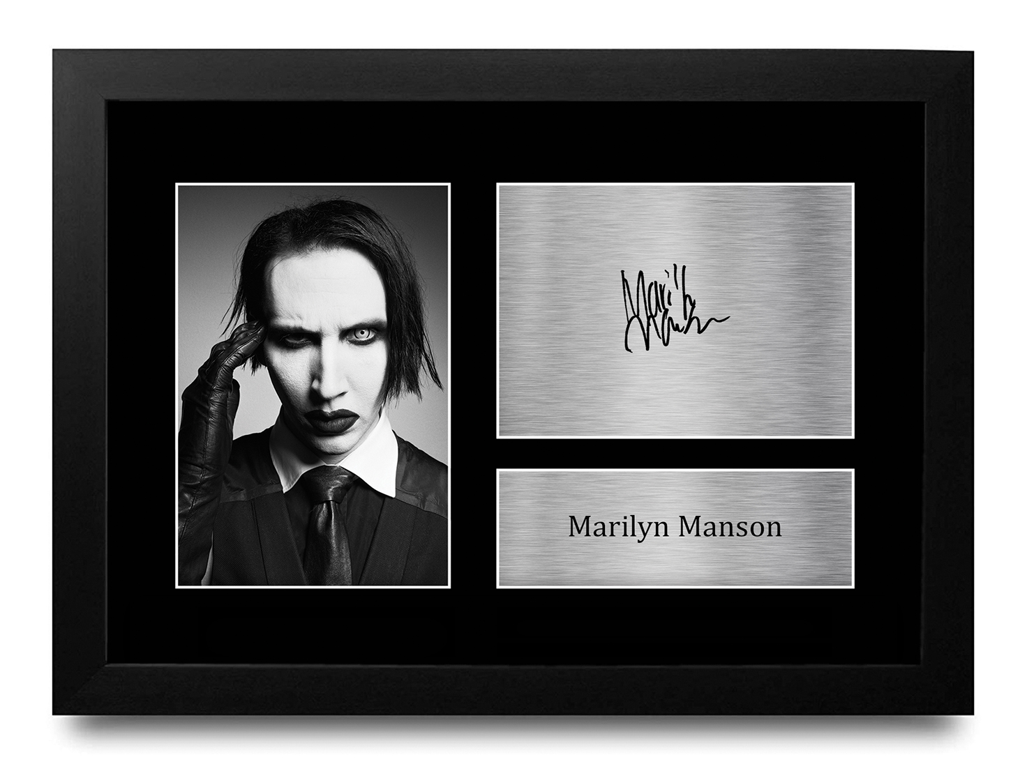 Foto A4 firmada autógrafo preimpreso de Marilyn Manson regalo para un fanático del rock - Imagen 10 de 17