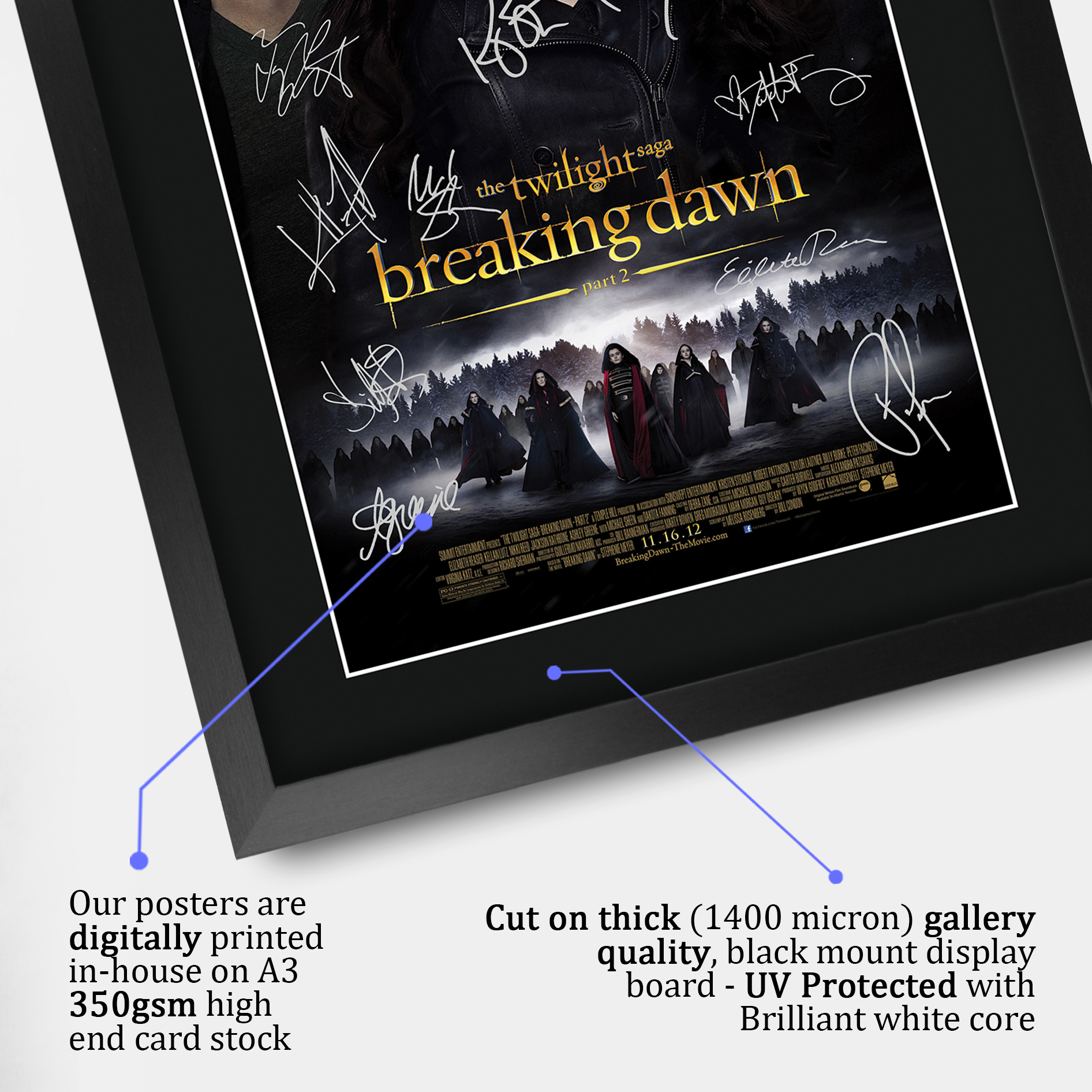Crepúsculo Ideal Regalo Impreso Enmarcado Autógrafo Imagen para Películas Memorabilia Fans - Imagen 29 de 91