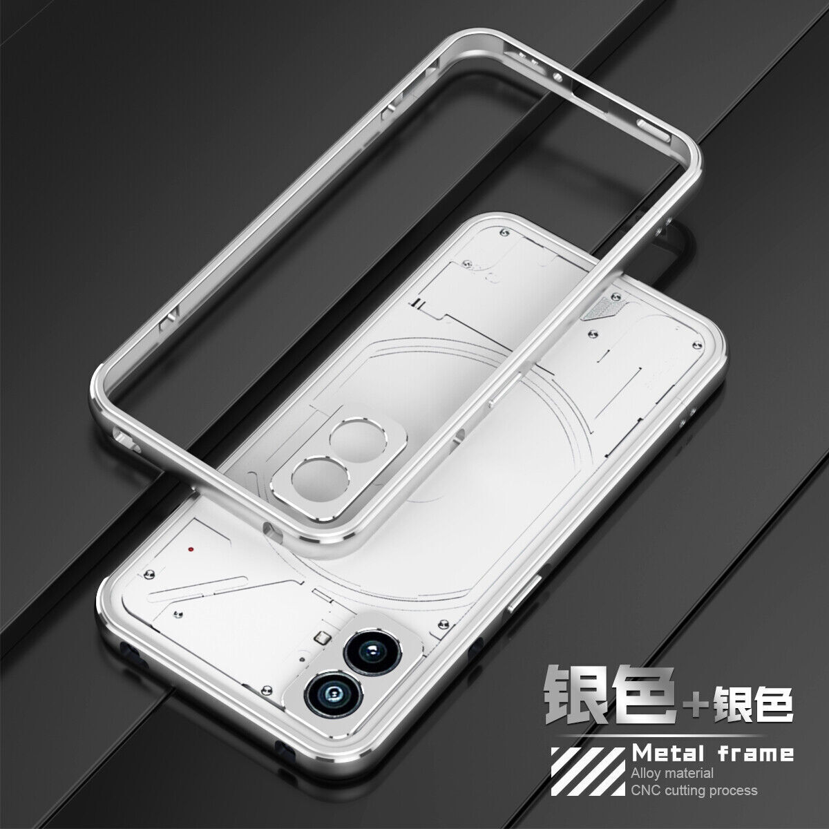 For Nothing Phone (2), Luxury Aluminum Metal Bumper Frame Screw Boder Case Cover - 第 21/25 張圖片