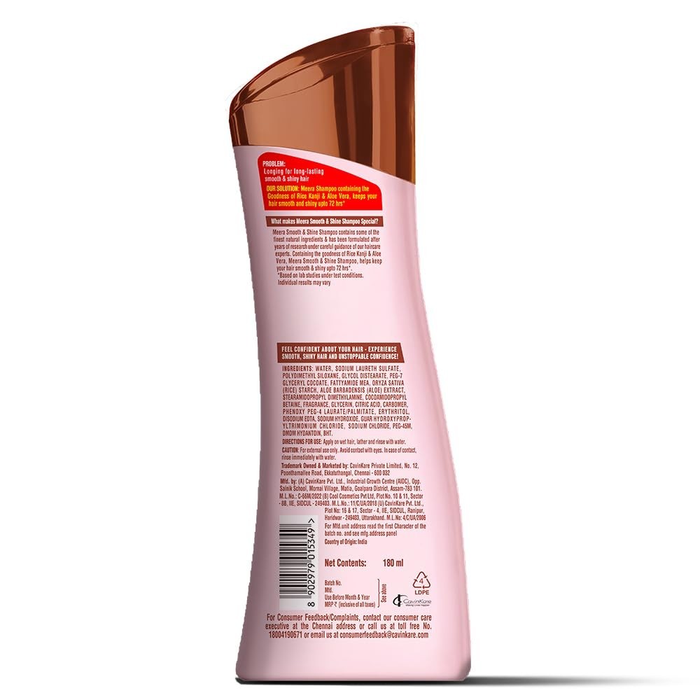 Meera Smooth &amp; Shine Shampoo mit Reiskanji &amp; Aloe Vera