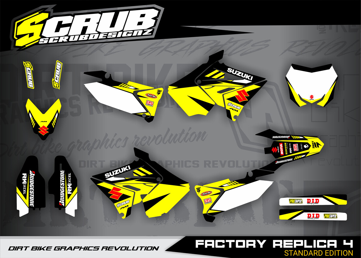 Suzuki RESTYLE graphics RM125 RM250 2001 2002 2003 2004 2005 2006 2008 Polisport
