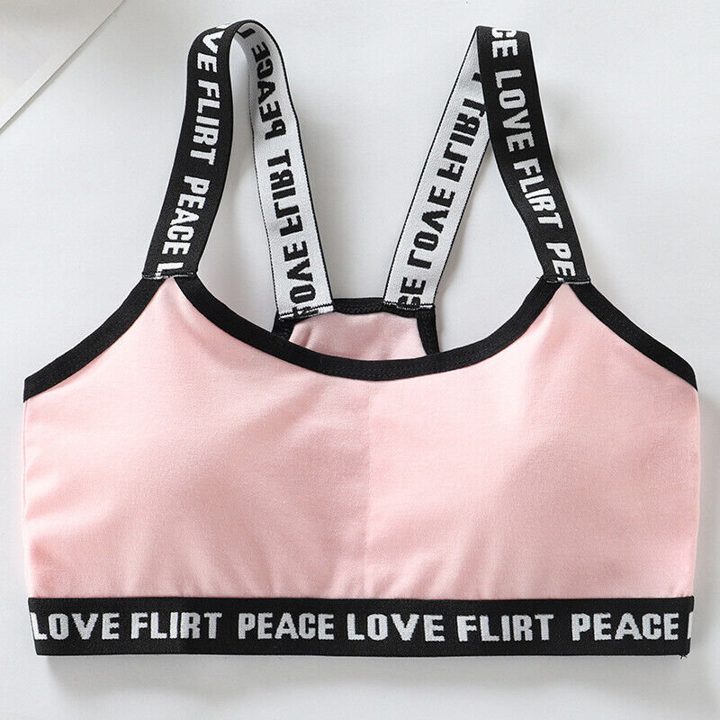 2pcs Kids Teen Girls Underwear Sport Training Bra with Chest Pad Puberty Clothes - Picture 17 of 17