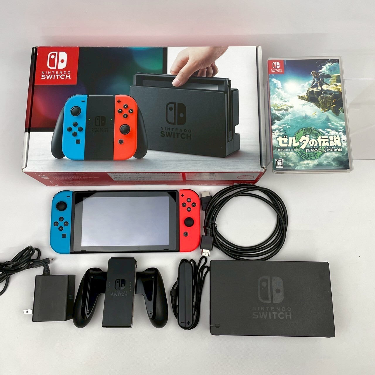 Nintendo Switch HAC-001 Console Joy-Con All Accessories Selectable