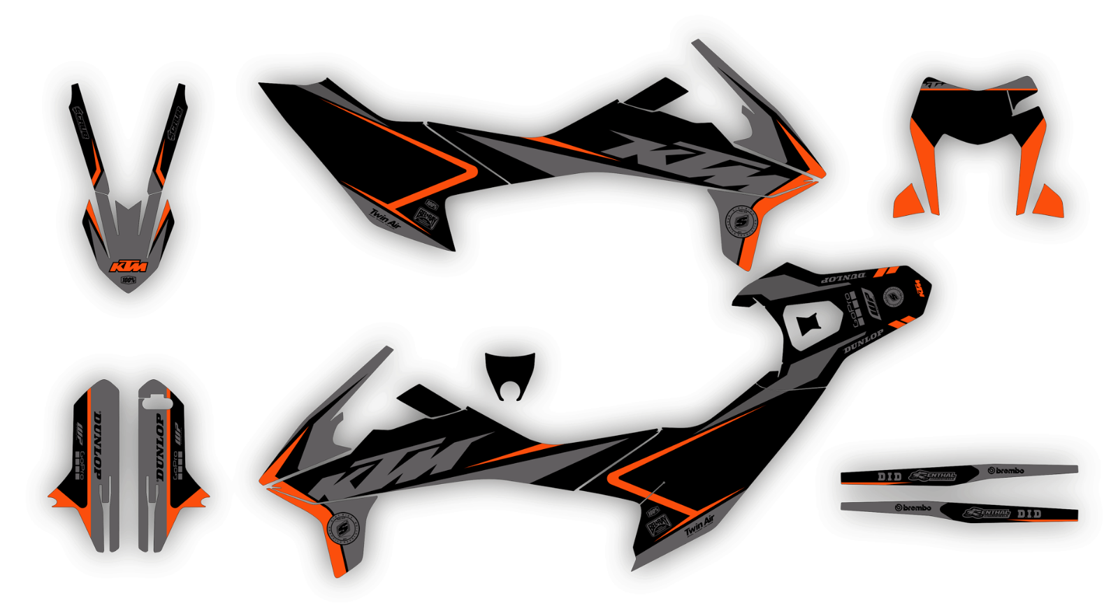Graphics KTM SMC-R 690 2019 2020 2021 2022 2023 SCRUB decals stickers Supermoto
