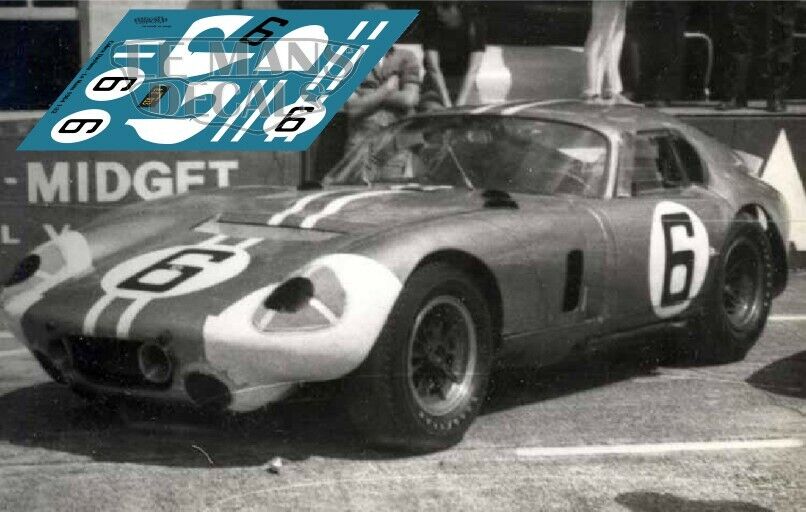 Decals AC Shelby Cobra Daytona Le Mans 1964 5 6 1:32 1:24 1:43 1:18 slot decals