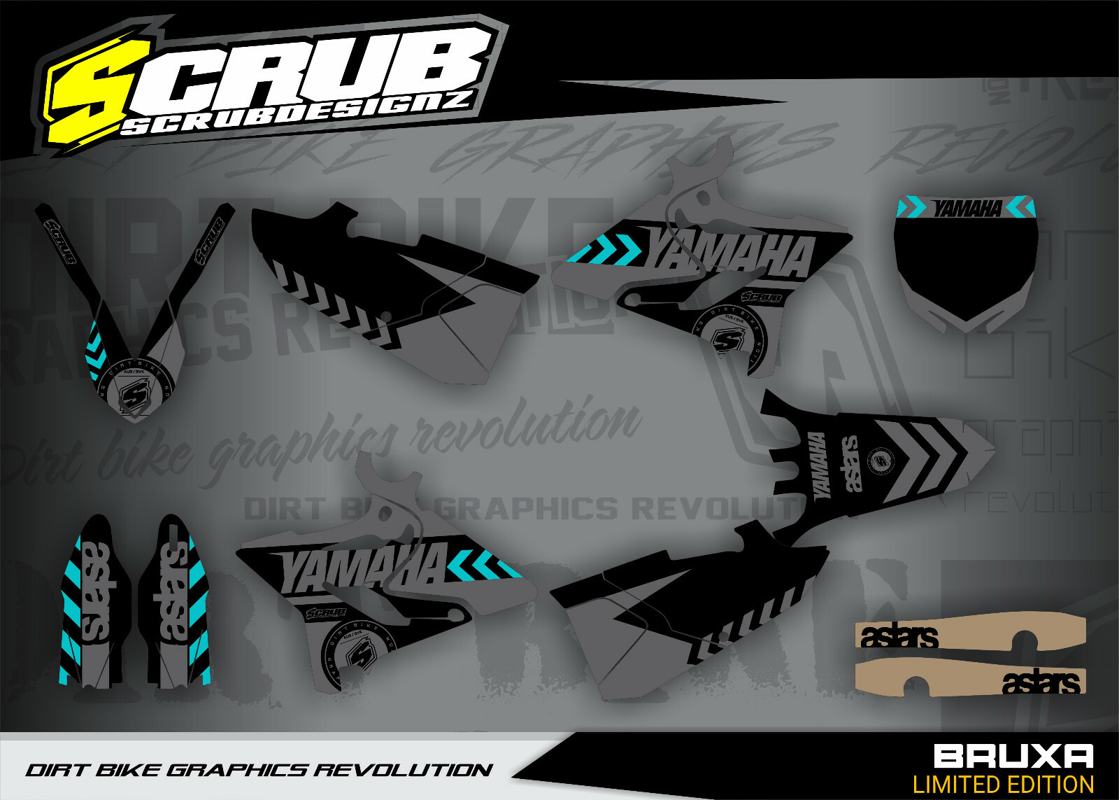 Graphics YZ125 YZ250 Yamaha Polisport Rtech RESTYLE 2002 - 2014 Decals