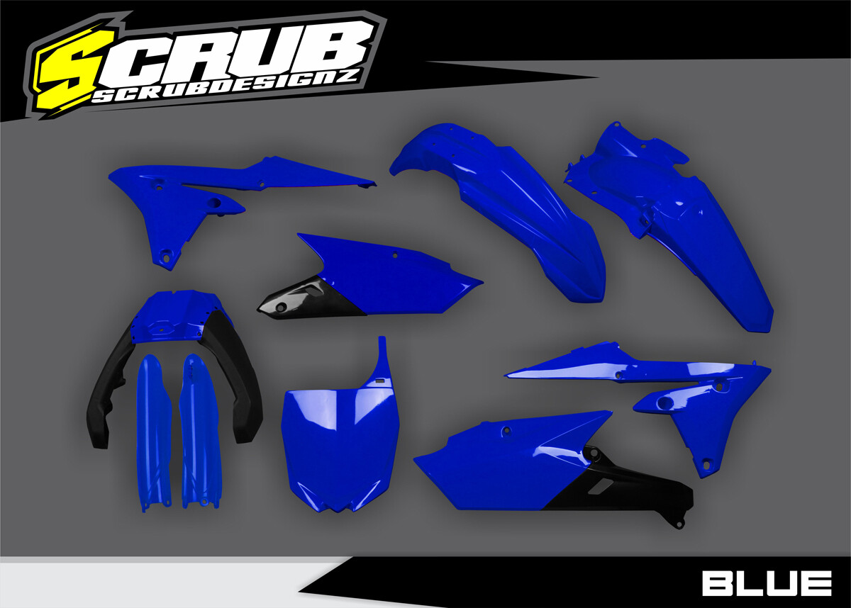 Yamaha YZ450F 2014 - 2017 YZ250F 2014 - 2018 plastics kit set airbox blue