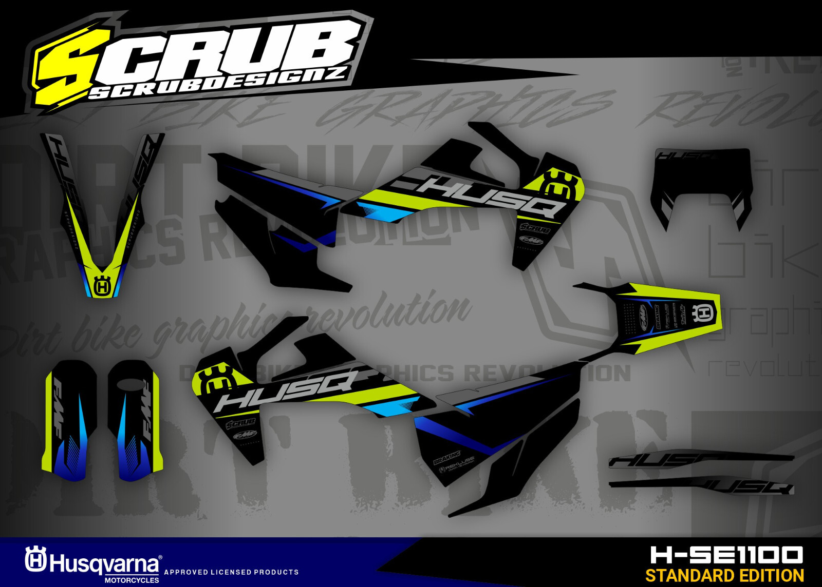 Husqvarna Graphics TE FE 150 250 300 350 450 501 - 2020 2021 2022 2023 Decals