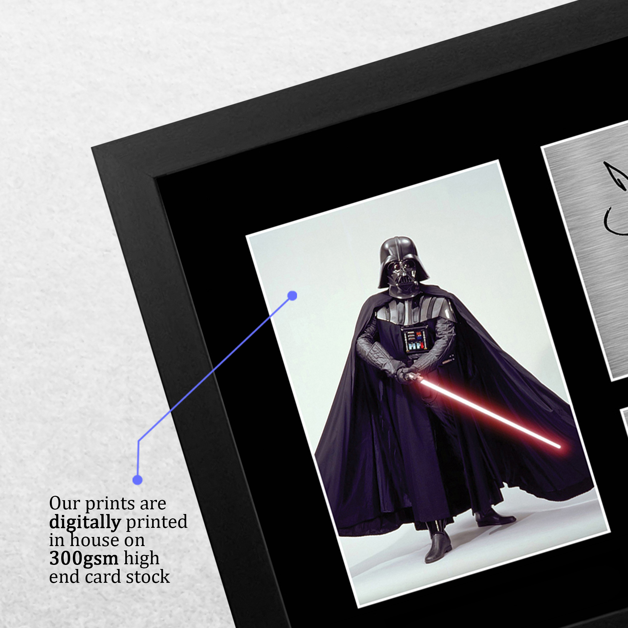 Prowse & Jones Firmado A4 Enmarcado Impreso Autógrafo Dark Vader Star Wars Impresión - Imagen 13 de 24