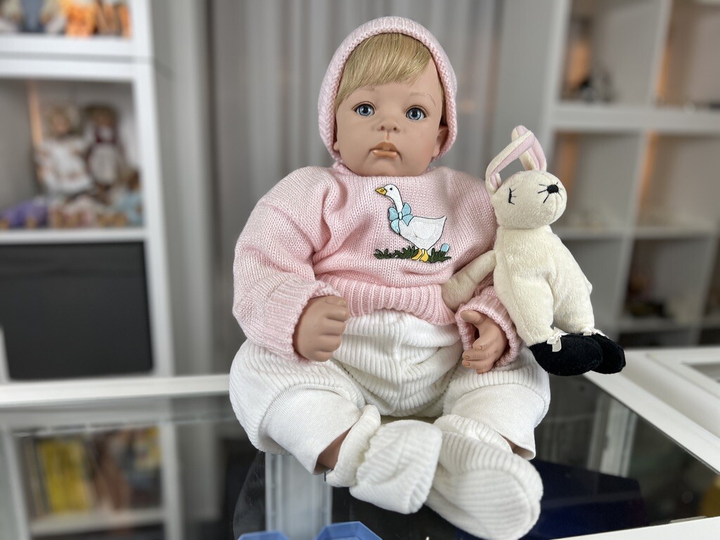 Poupée D'artiste Monika Levenig – Porcelaine – 62 Cm – Excellent état