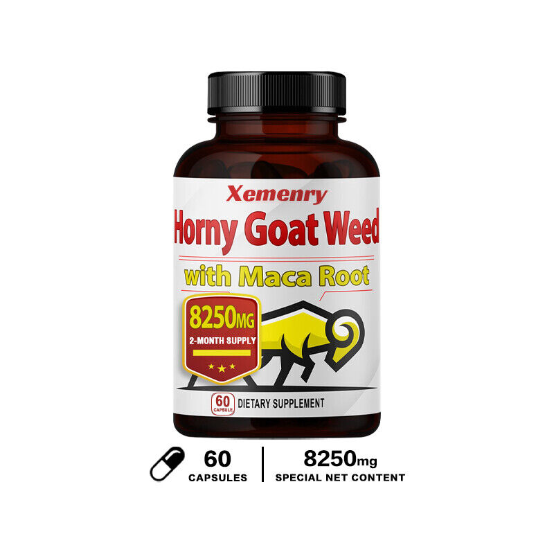Complément Herbe De Chèvre Cornée & Maca - Booster Testostérone, Énergie Et Endurance - Capsules Xémenry