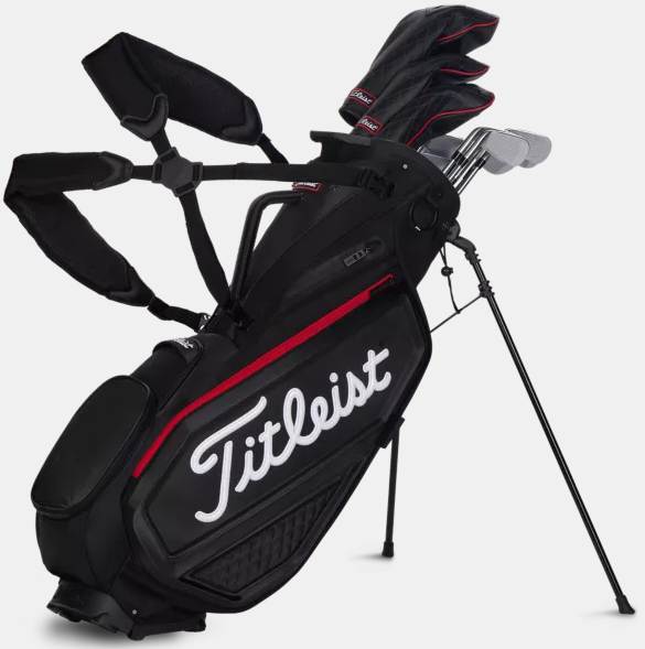 Titleist ブラック ゴルフバッグ Titleist Tour Premium Limited Edition Jet black Stand Golf Bag