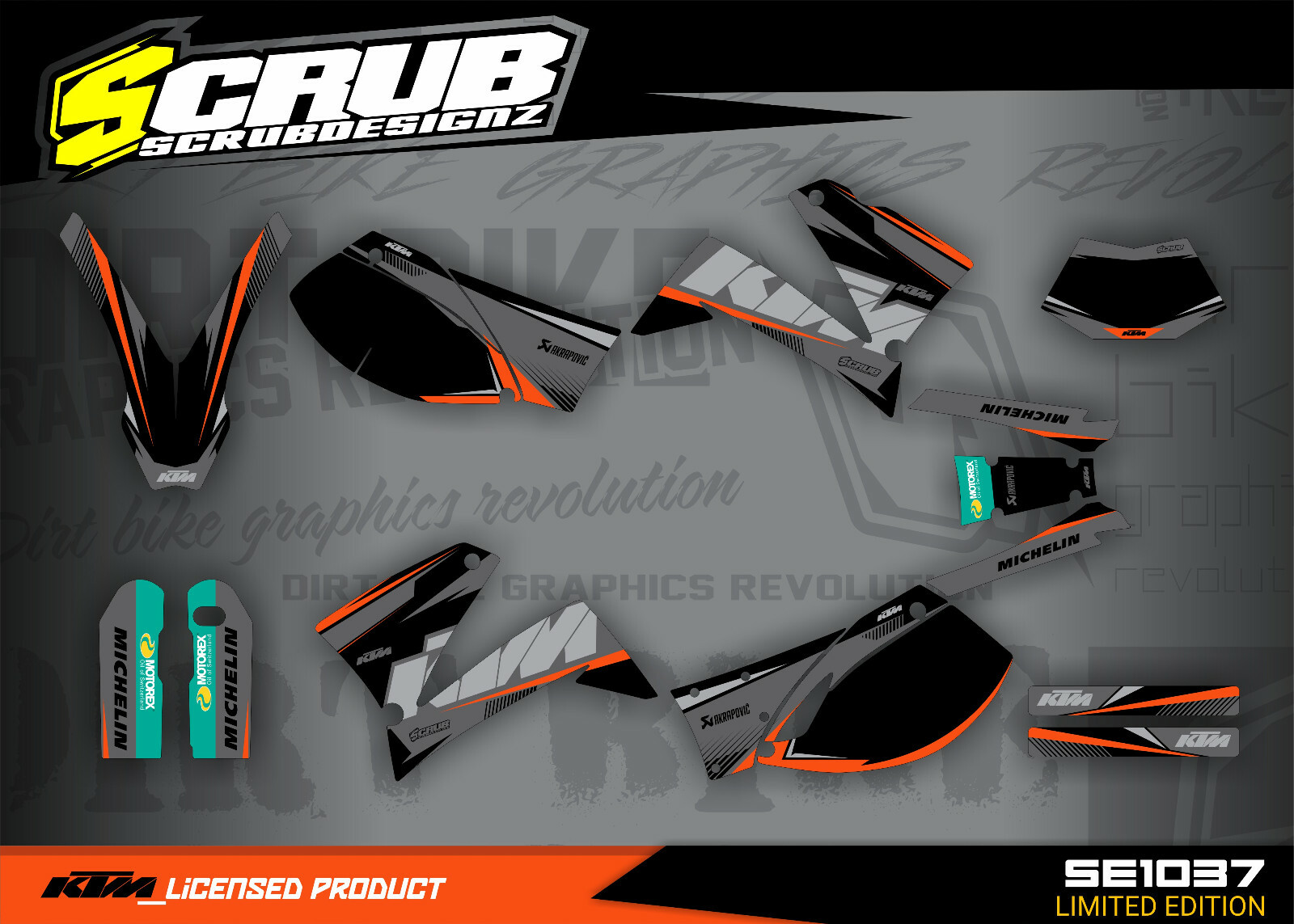 KTM graphics SXC 625 640 660 LC4 1999 2000 2001 2002 2003 2004 2005 2006 2007