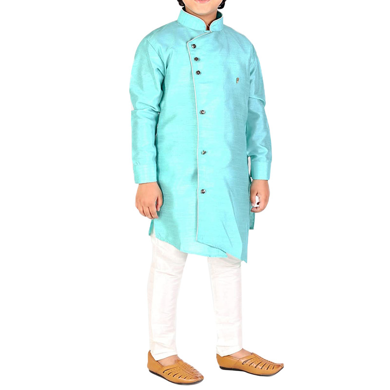 Kids Boys Kurta Pajama Set Stylish Wedding Sherwani Festive & Party Ethnic Wear - Picture 18 of 74
