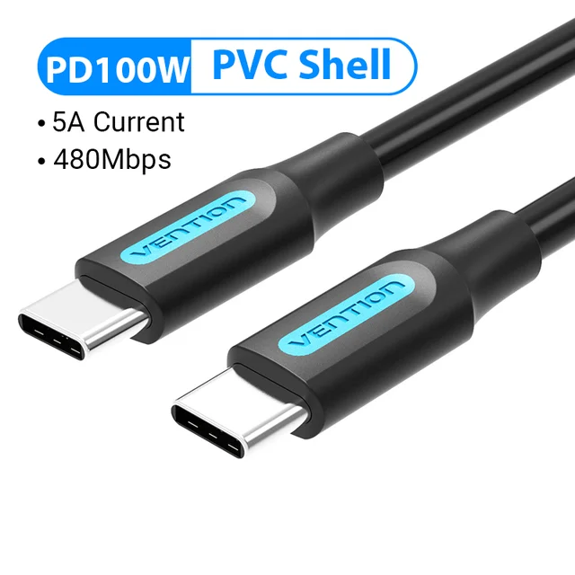 USB C Cable 100W PD 5A QC Fast Charging Data Charger Cord For Samsung LG Phone