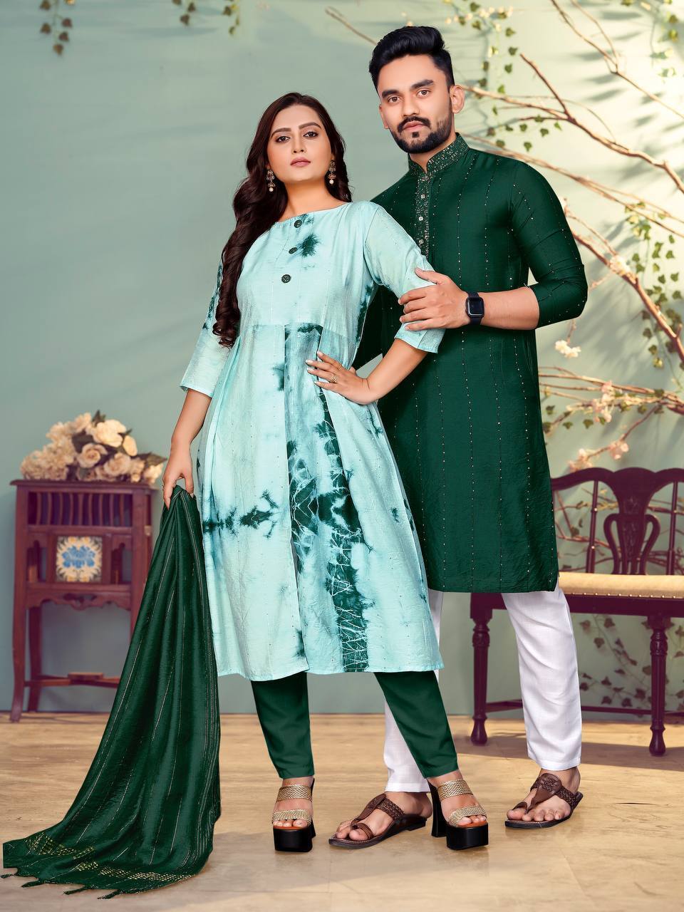 couple ethnic wear