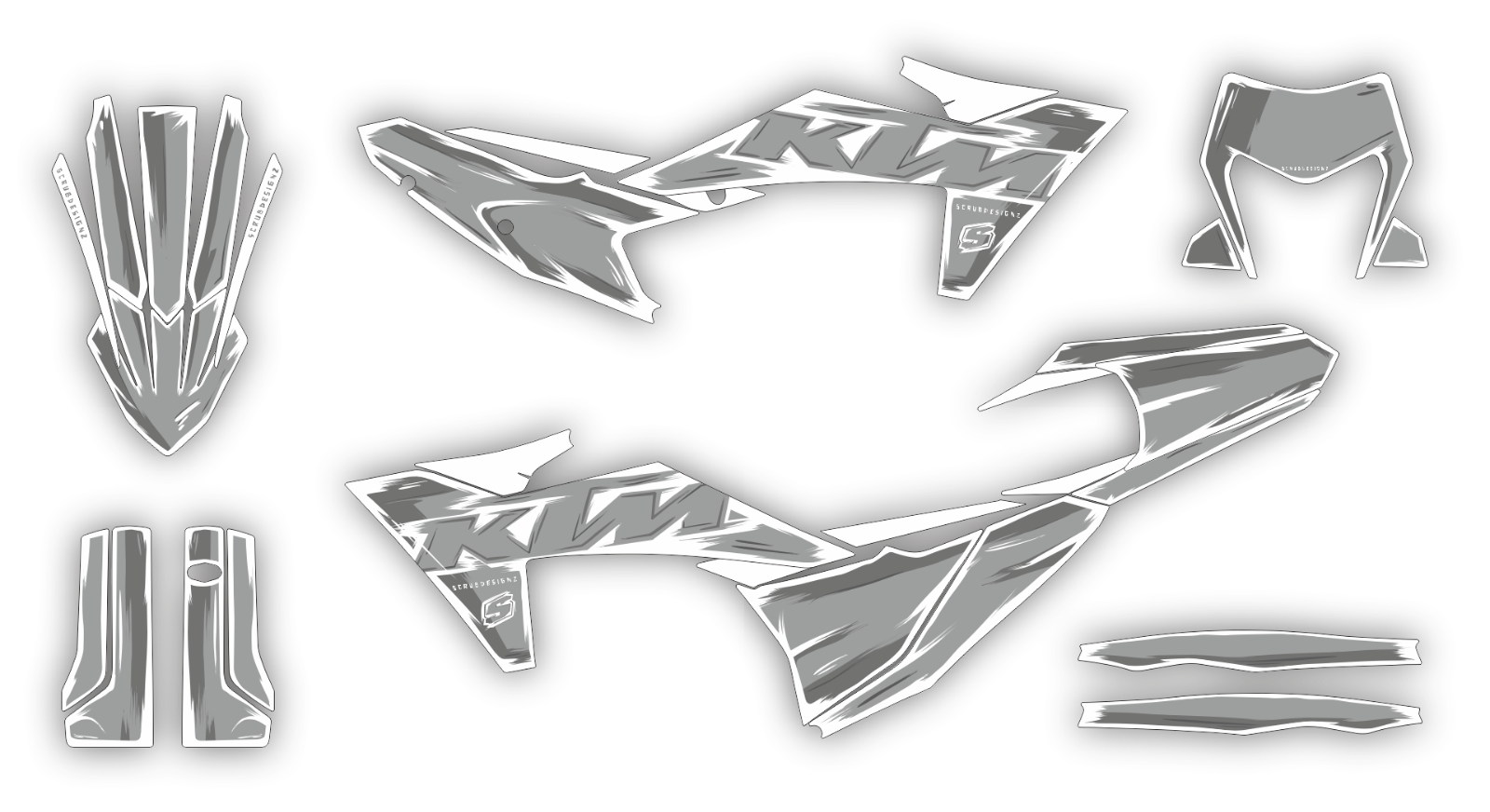 Graphics Kit KTM EXC EXC-F XC-W XCF-W 2024 2025 150 250 300 350 450 500 decal