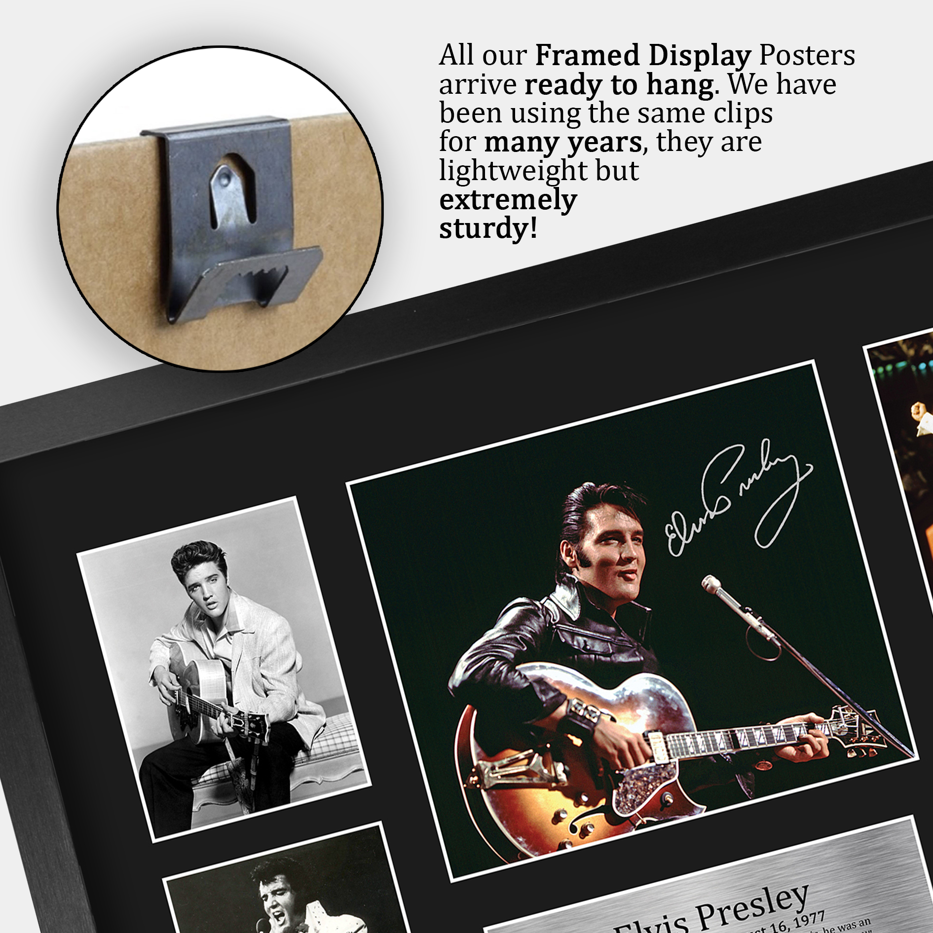 Cartel de autógrafo impreso impreso enmarcado A4 firmado por Elvis Presley regalo musical - Imagen 24 de 38