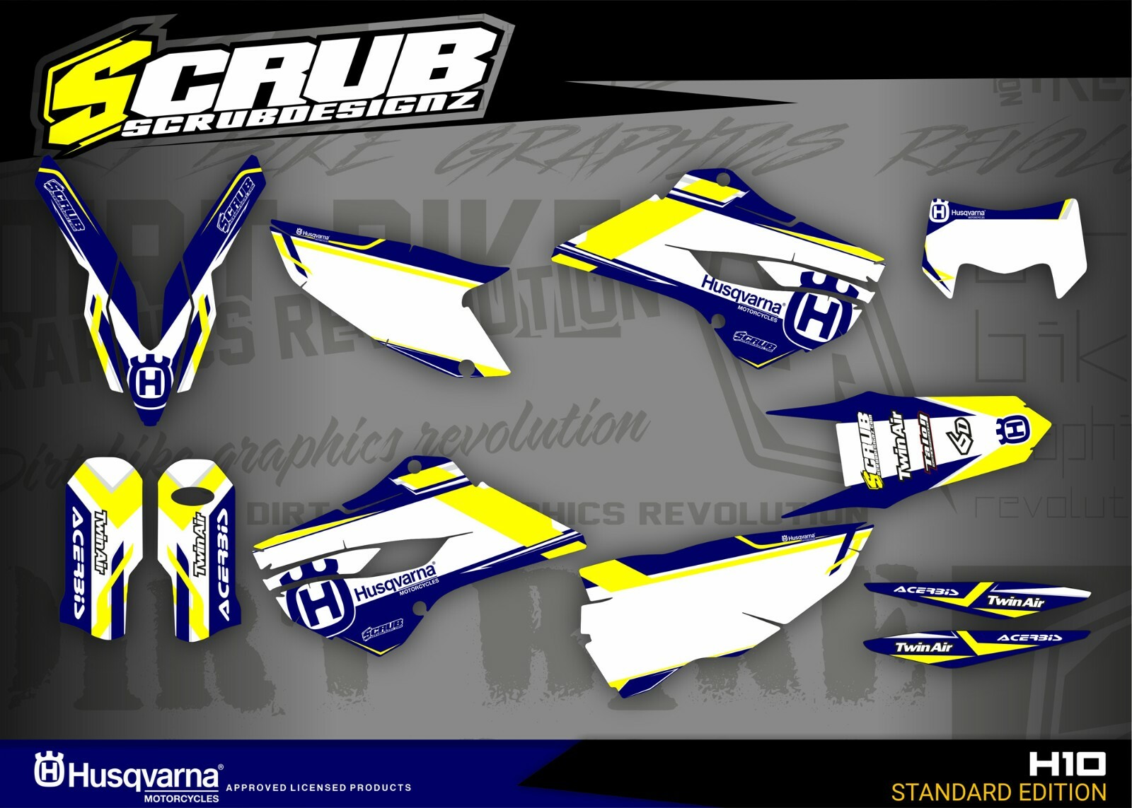 Husqvarna graphics TE125 TE250 FE250 TE300 FE350 FE450 FE501 2014 2015 2016