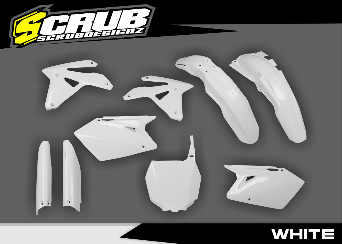 Suzuki RMZ450 RMZ 450 2007 plastics kit white