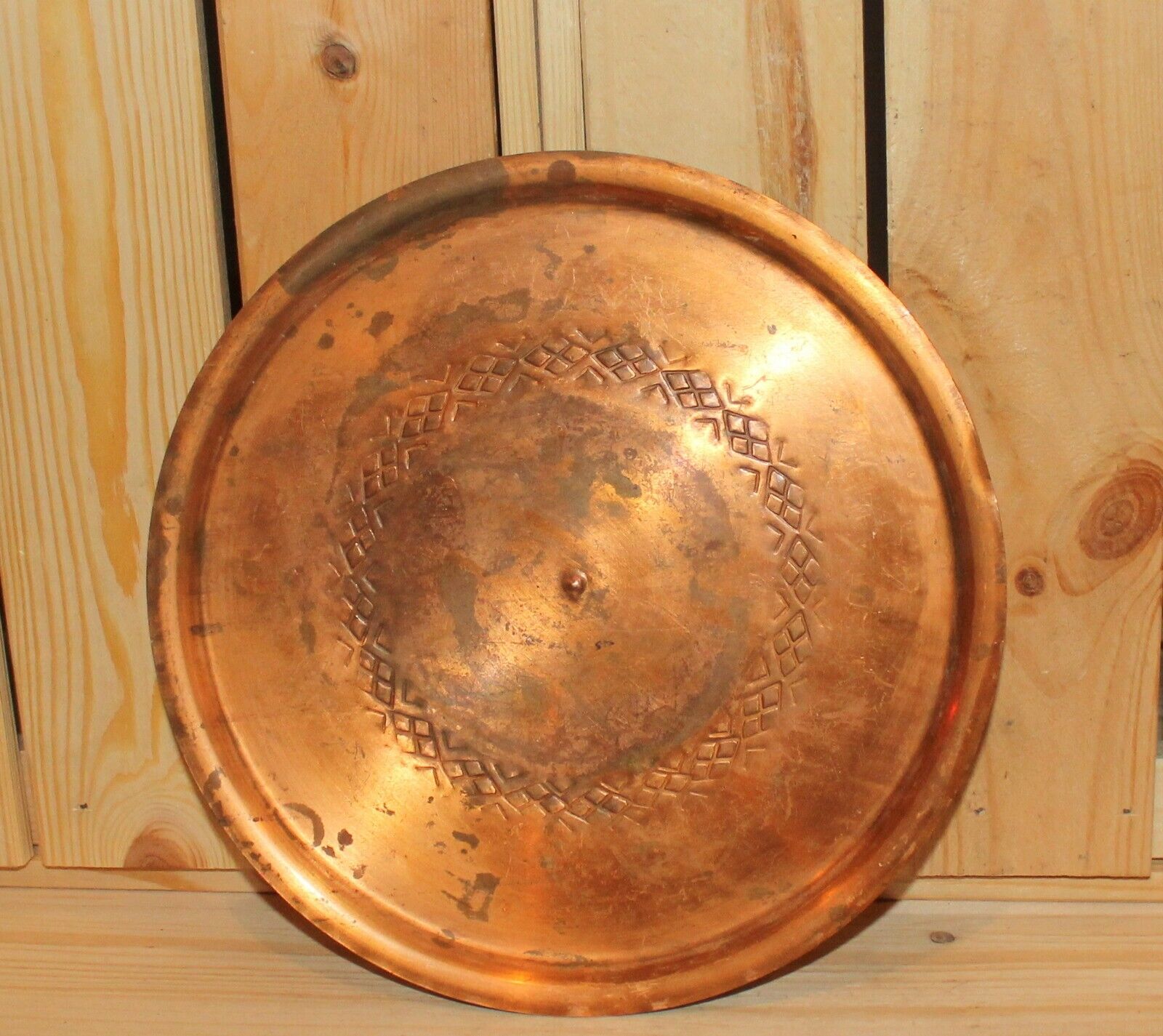 Ancien Plateau De Service En Cuivre - Vintage - Décoration Cuisine