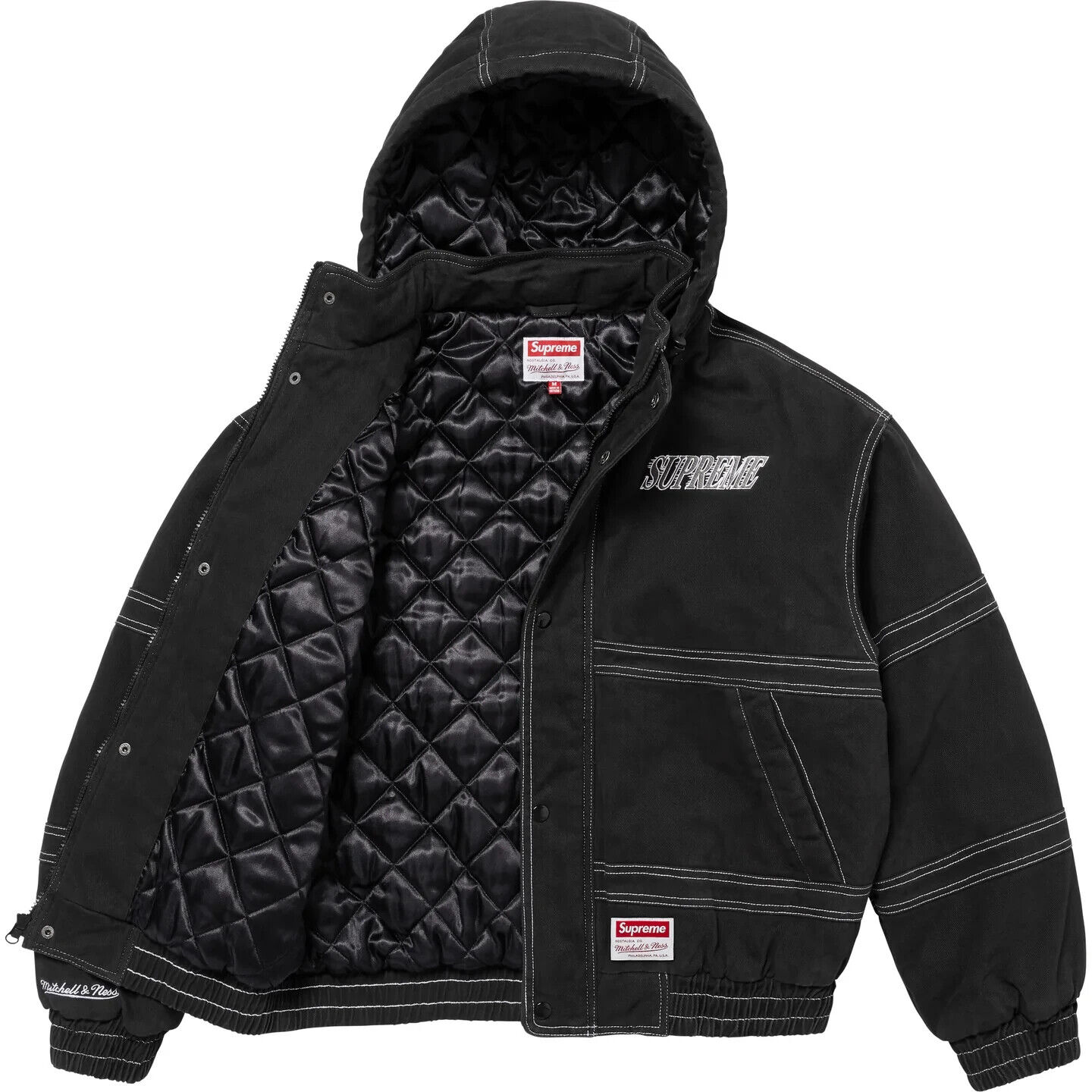 Supreme x Mitchell & Ness Twill Stadium Jacket 3colors FW24 | eBay UK
