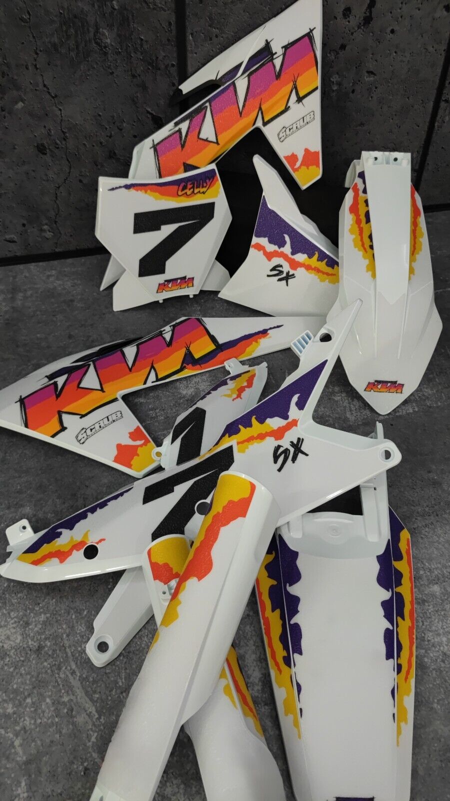 RETRO Plastics + Graphics KTM 2025 SX SX-F XC XC-F | FULL GRIP FROZEN