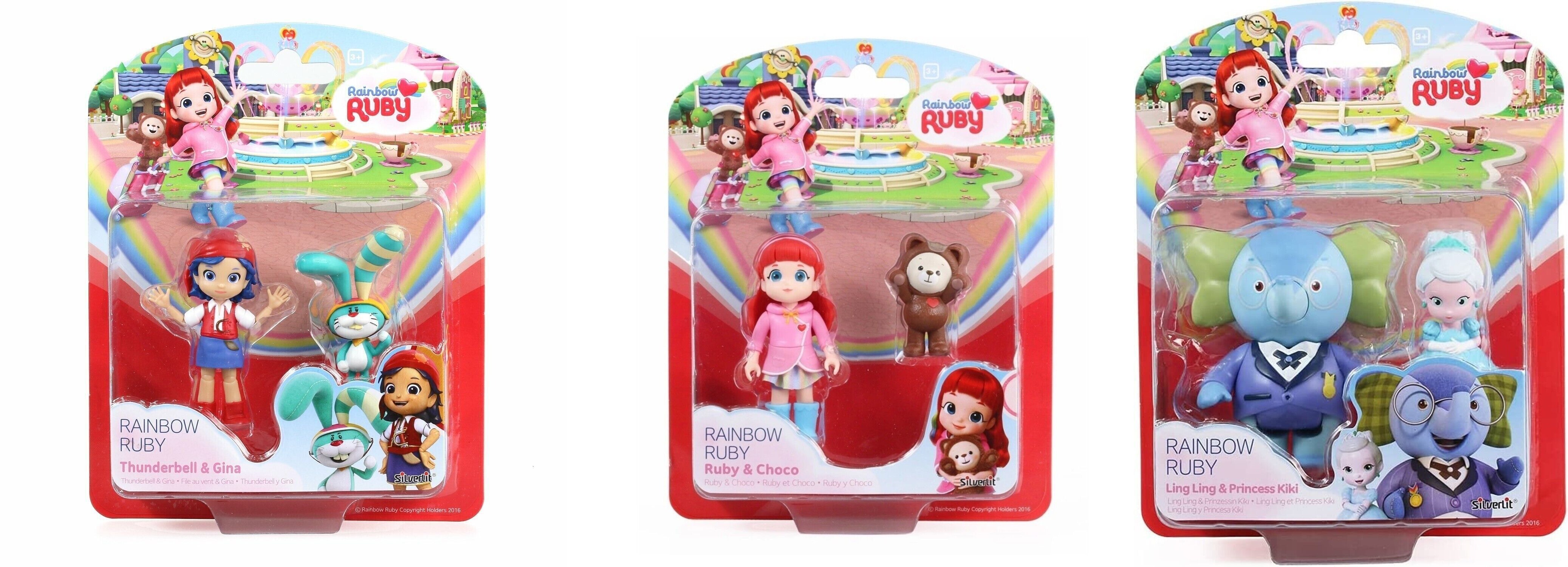Muñecas Rubí Arco Iris Iluminadas Plata 8 cm - Paquete de 2 Profesiones Juego de Figuras Surtidas Juguete - Imagen 16 de 16