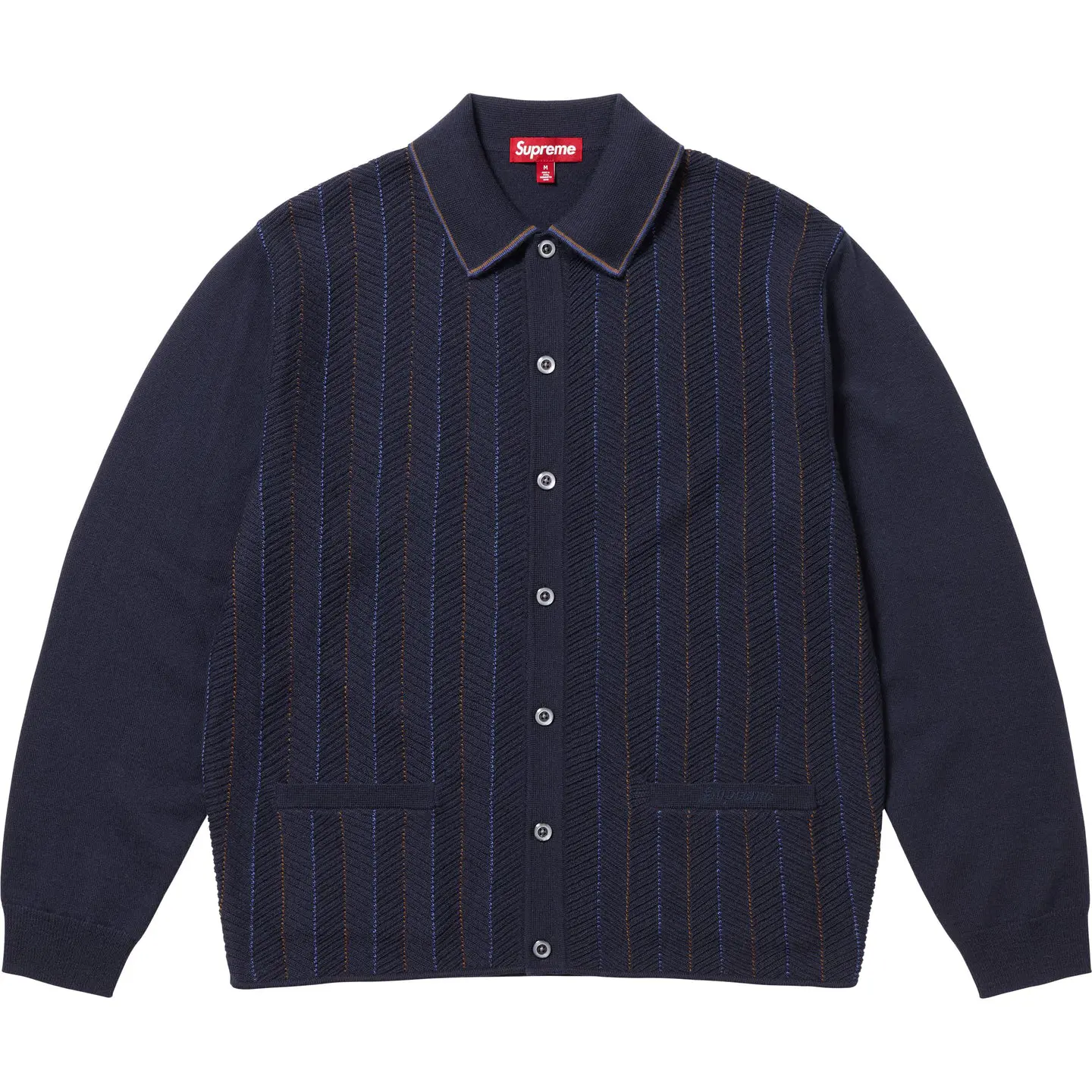 【supreme】Herringbone Cardigan Supreme Herringbone Cardigan Black Navy Pink 3colors SS25 | eBay UK