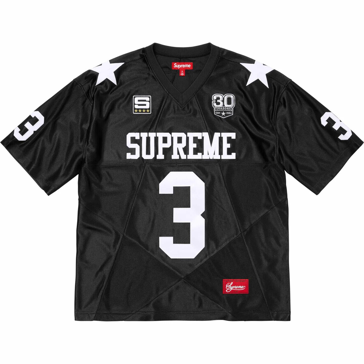 Supreme Star Football Jersey Black White Gold Dark Green 4colors