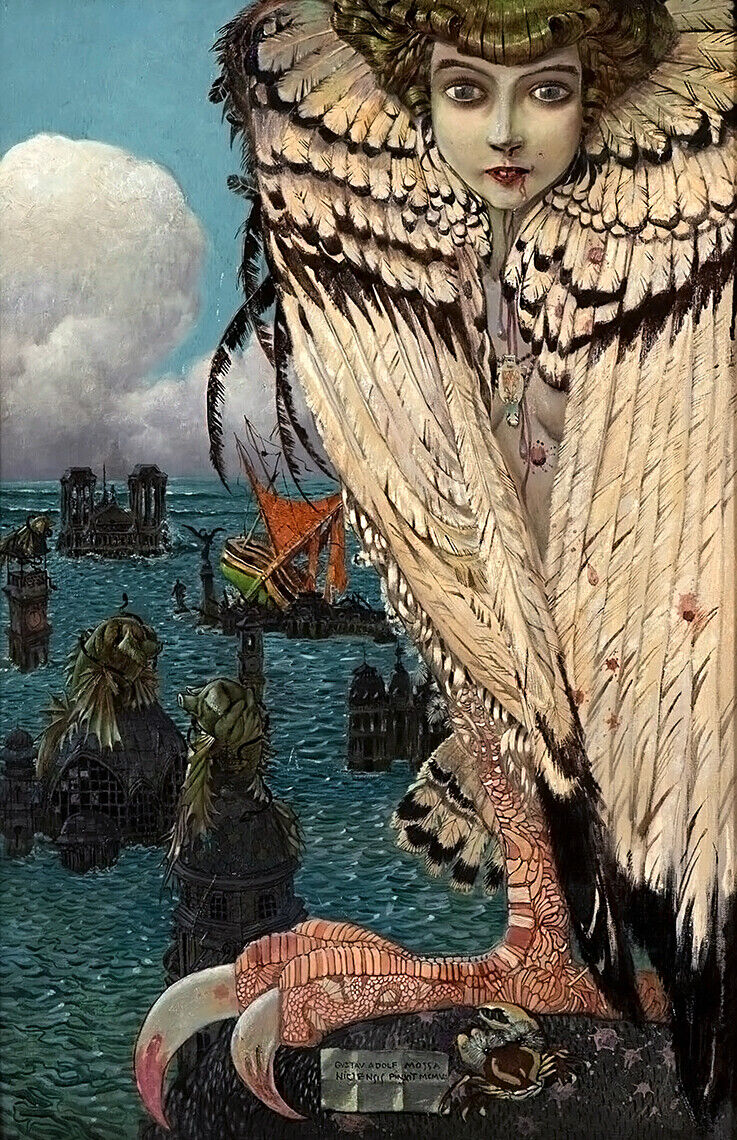 GUSTAV MOSSA STIATED SIREN SYMBOLISM ART GICLEE PRINT FINE CANVAS