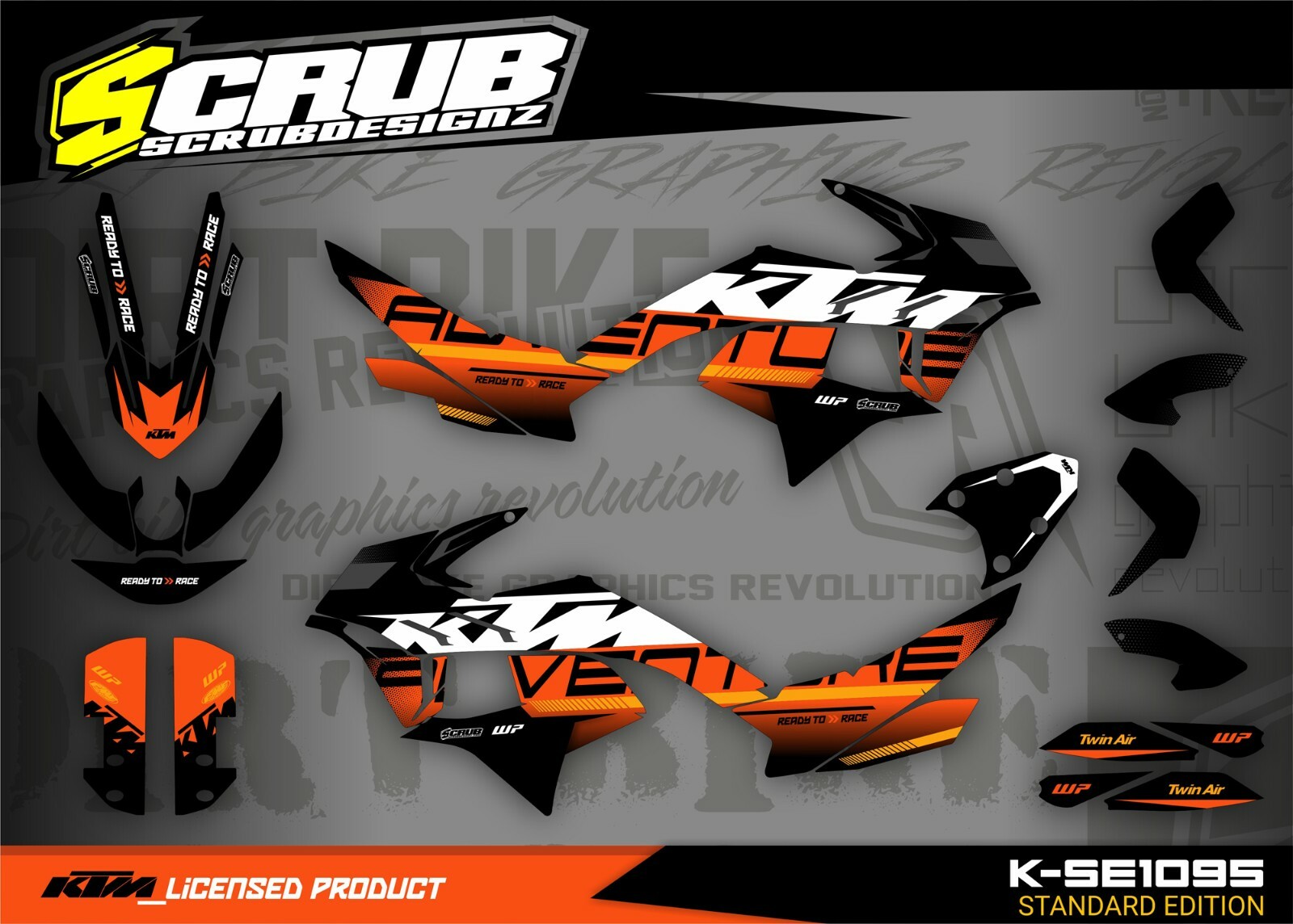 KTM ADVENTURE 2019-2022 790 R 890 R Rally Graphics Decals Stickers