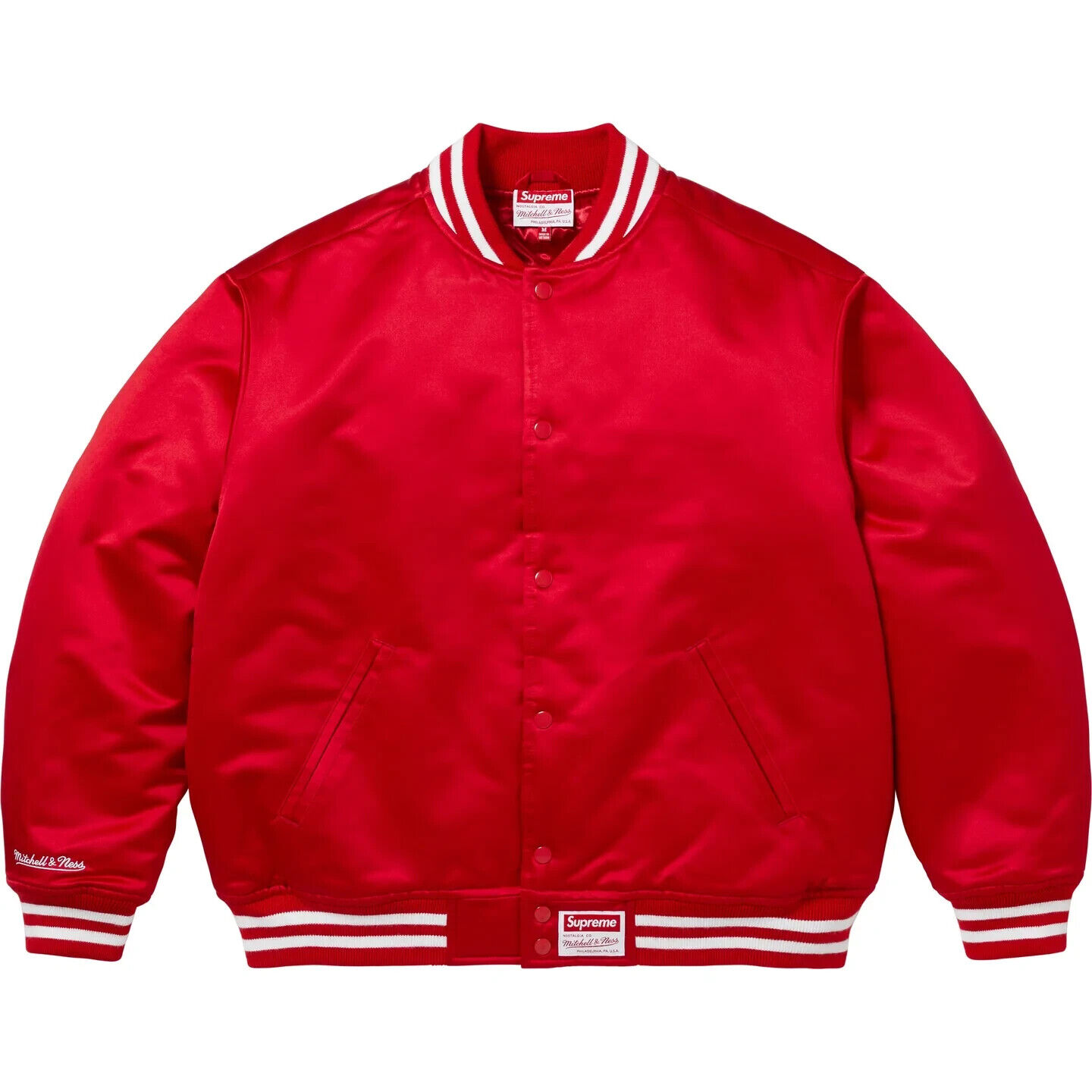 Supreme x Mitchell & Ness Satin Varsity Jacket 3colors FW24 | eBay UK