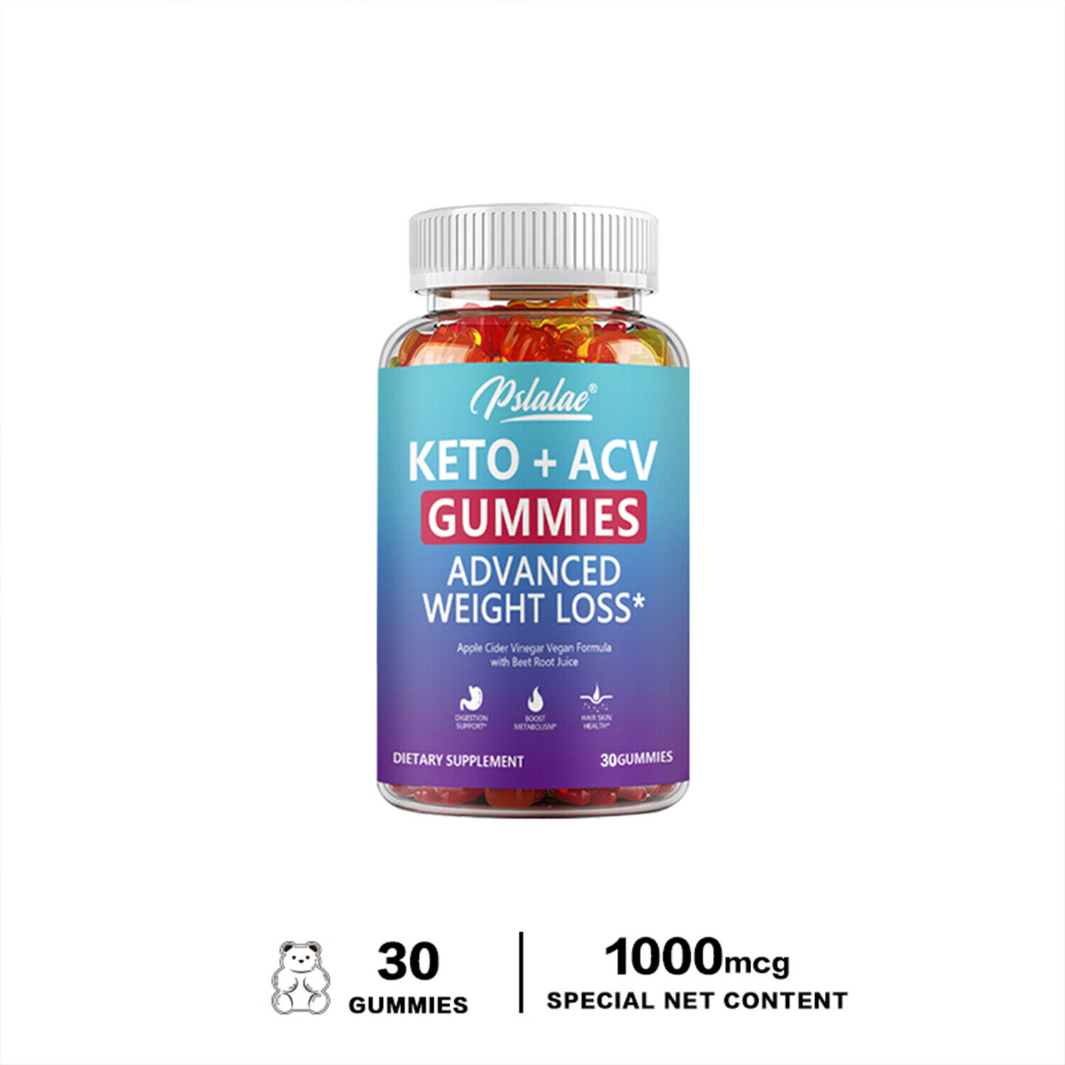 Keto + ACV Gummies 1000mg – Suppress Appetite, Cleanse and Detox, Weight Loss
