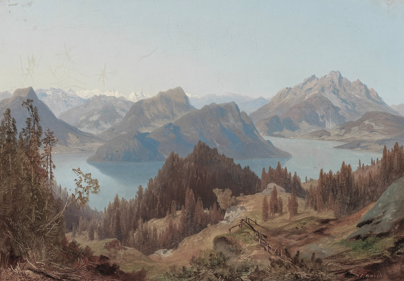 Panoramic Mountain Lake View Poster – Nature Wall Art – 16×12/20×16/24×18/36×24