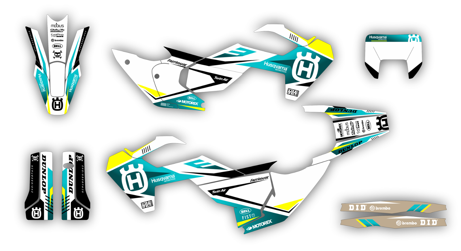 Husqvarna Graphics TE FE  150 250 300 350 450 501 - 2020 2021 2022 2023 decal