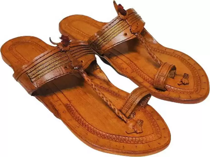 Women Kolhapuri Leather Chappal Flats ST46 ethnic Jesus Sandal BOHO US size 6-11