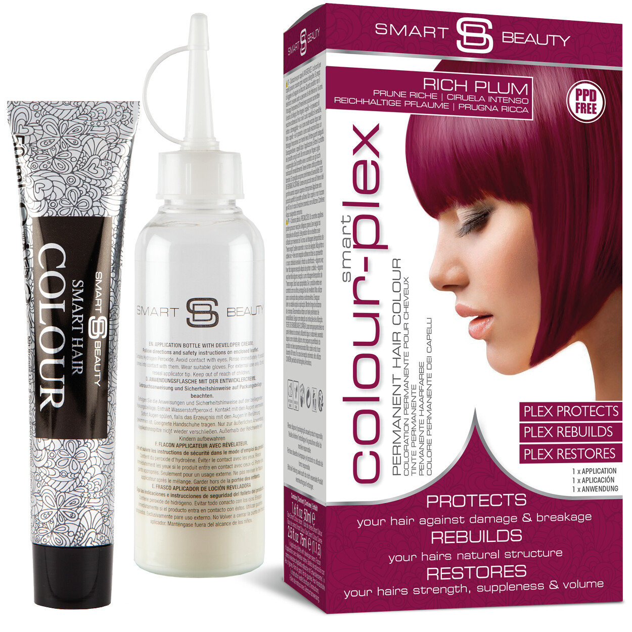 Smart Beauty Permanent Hair Dye with Plex hair anti-breakage technology