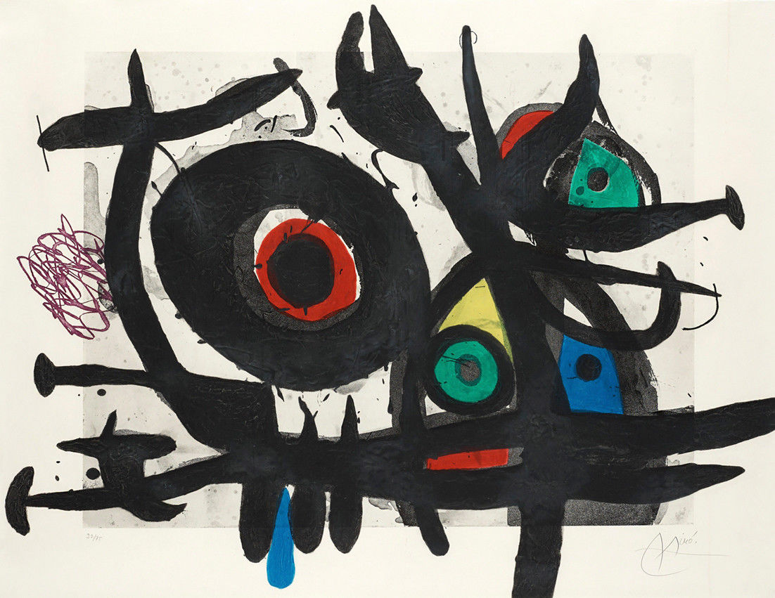 JOAN MIRO THE DESTRUCTIVE BIRD SURREALISM ART GICLEE PRINT FINE CANVAS