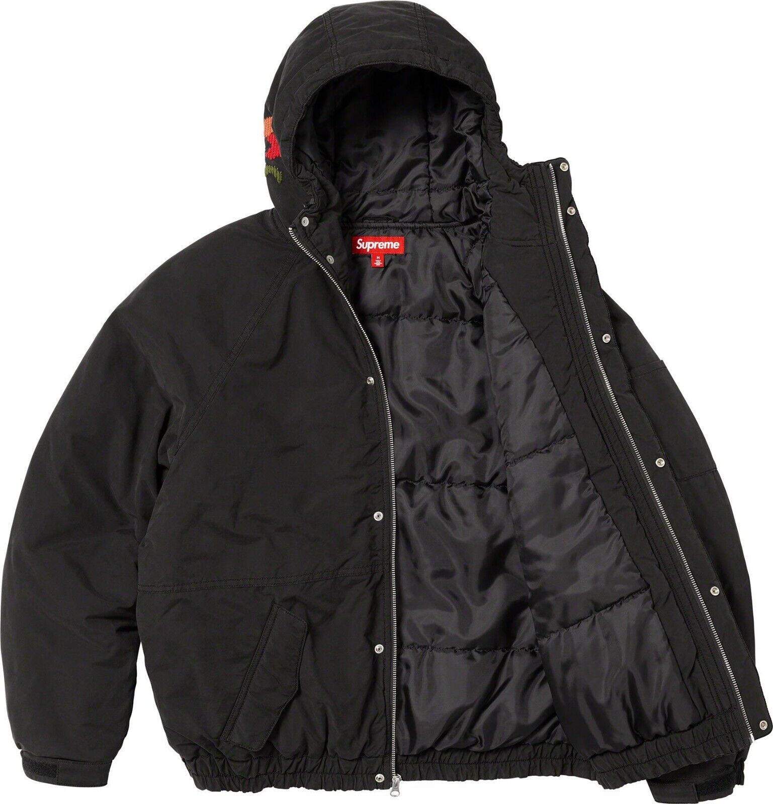 Supreme Needlepoint Hooded Jacket 2colors Black Olive Size S 